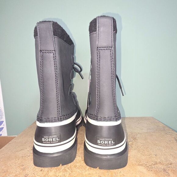 ❄️ NIB Sorel Men’s Caribou Waterproof Winter Boots 9 blk/blk main image 3